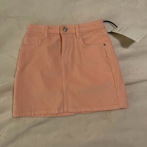 Current/Elliott light pink corduroy mini skirt